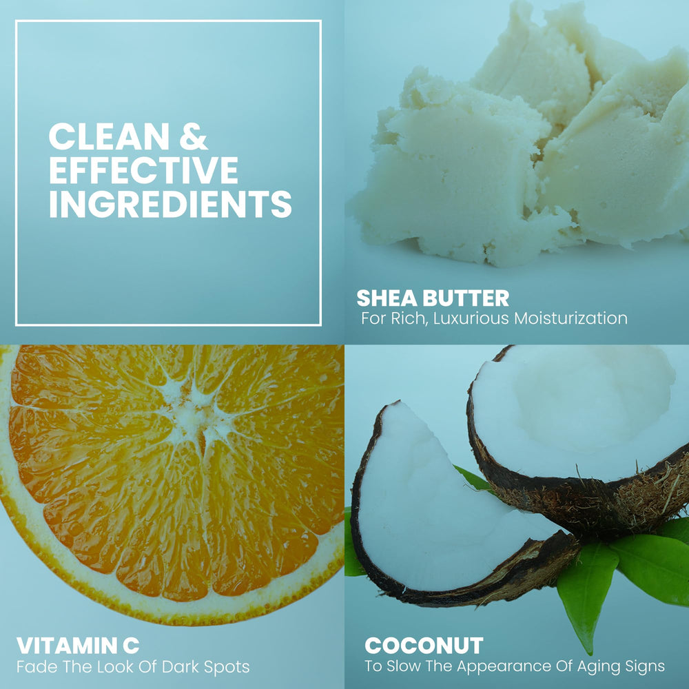 Rincage eau du Eva Naturals Vitamine C Scrub peau nette et revitalisée