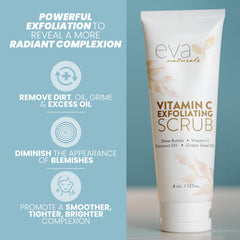 Texture grains exfoliants du Eva Naturals Vitamine C Scrub gommage doux