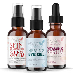Eva Naturals Vitamine C Serum – flacon, éclat et teint plus uniforme.