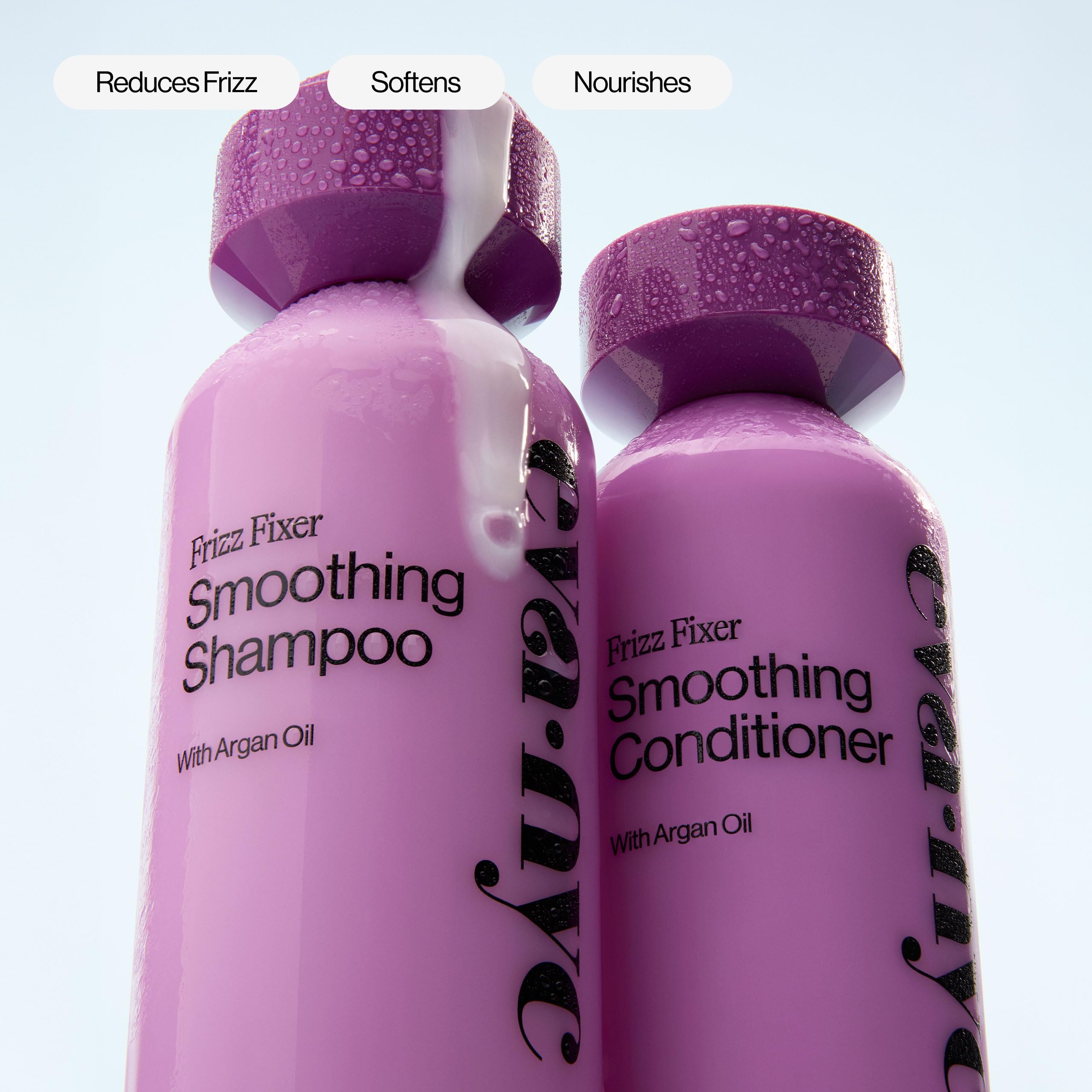 Parfum vanille chaude du shampoing Eva NYC anti-frisottis, expérience sensorielle agréable.