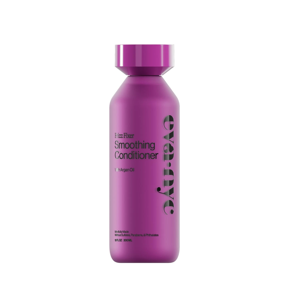 Eva NYC Anti-Frizz Conditioner bottle with argan oil for smooth, frizz-free hair.