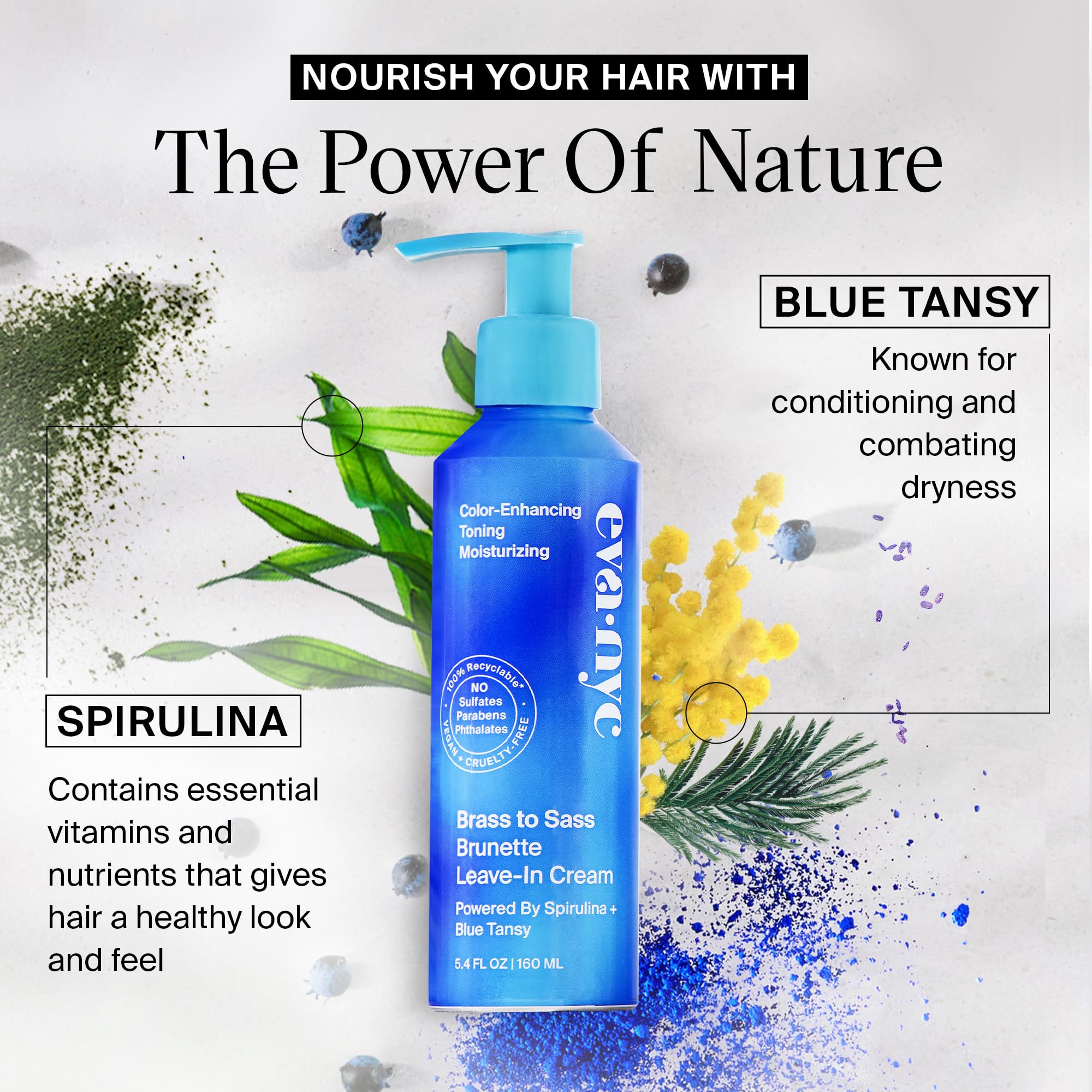 Eva NYC Brass to Sass Brunette – cheveux-brillants-nourris: hydratation durable