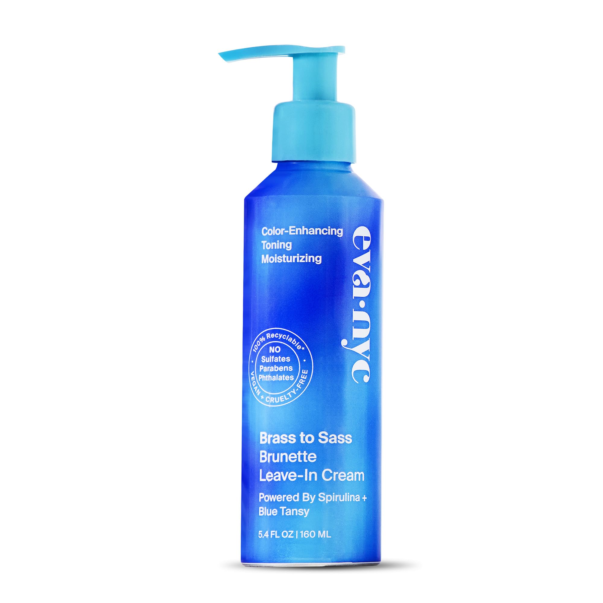 Eva NYC Brass to Sass Brunette – flacon-application: hydratation rapide et mise en forme des cheveux bruns