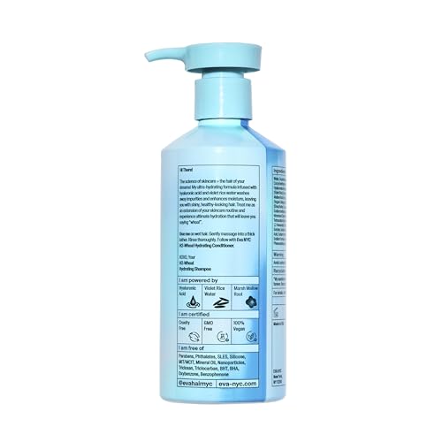 Eva NYC H2-Whoa Shampoing mousse luxueuse sur cheveux après lavage.