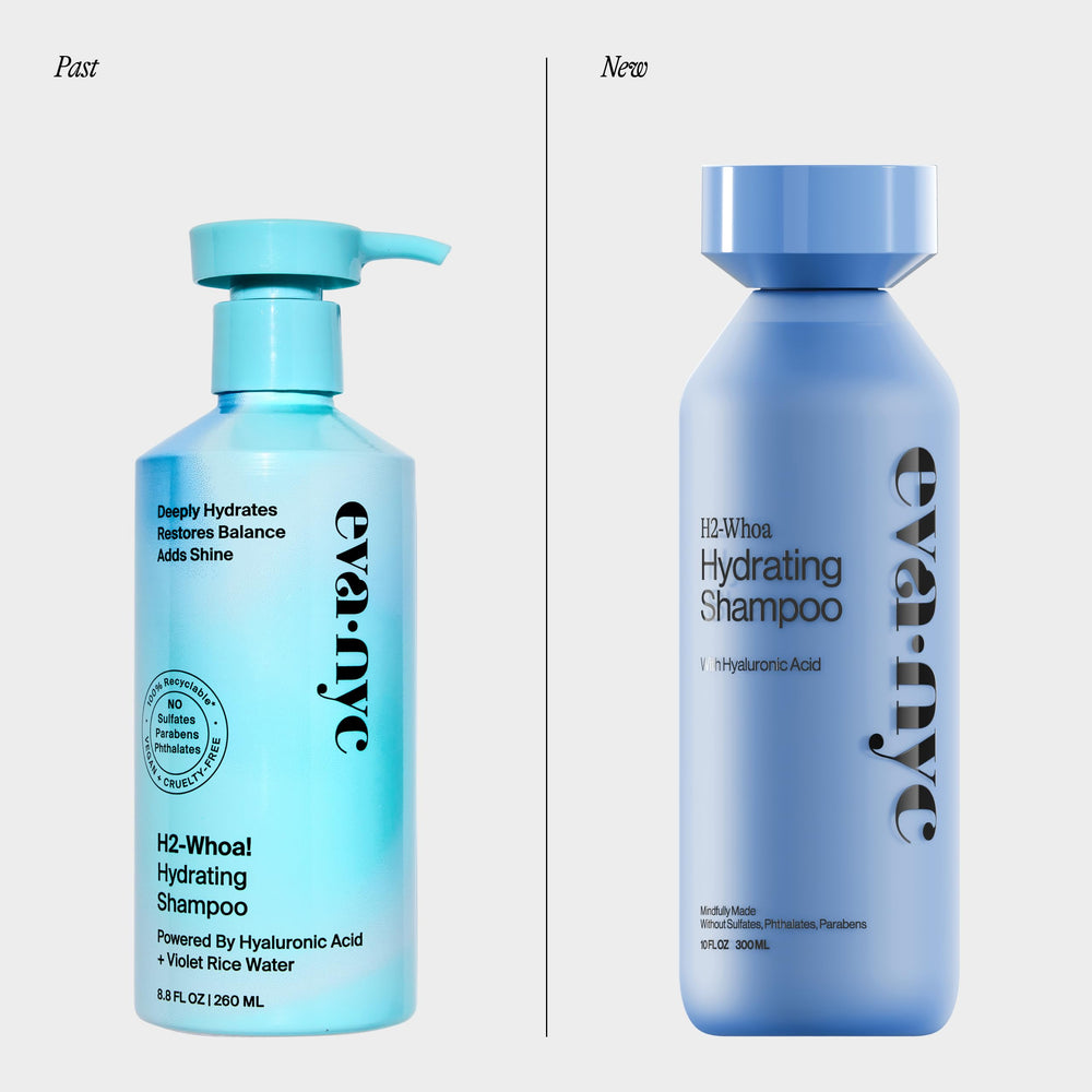 Eva NYC H2-Whoa Shampoing texture riche enveloppant les longueurs.