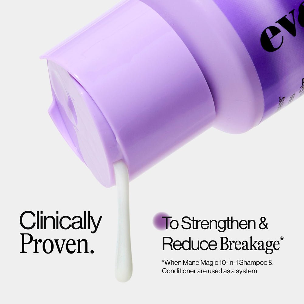 Eva NYC Mane Magic: application sur les longueurs pour démêler sans effort.