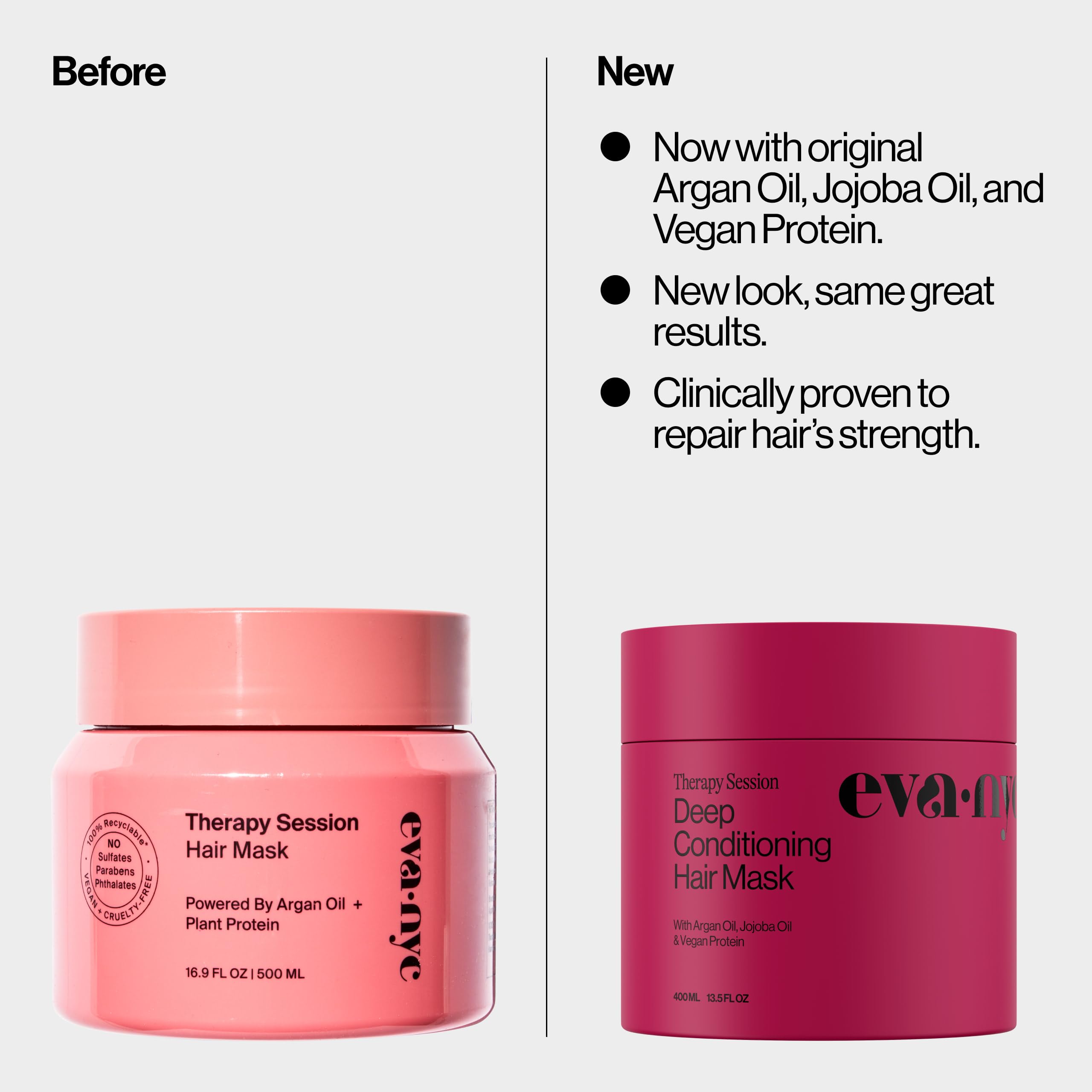 Eva NYC Therapy Session flacon argan et jojoba, parfum vanille chaude.