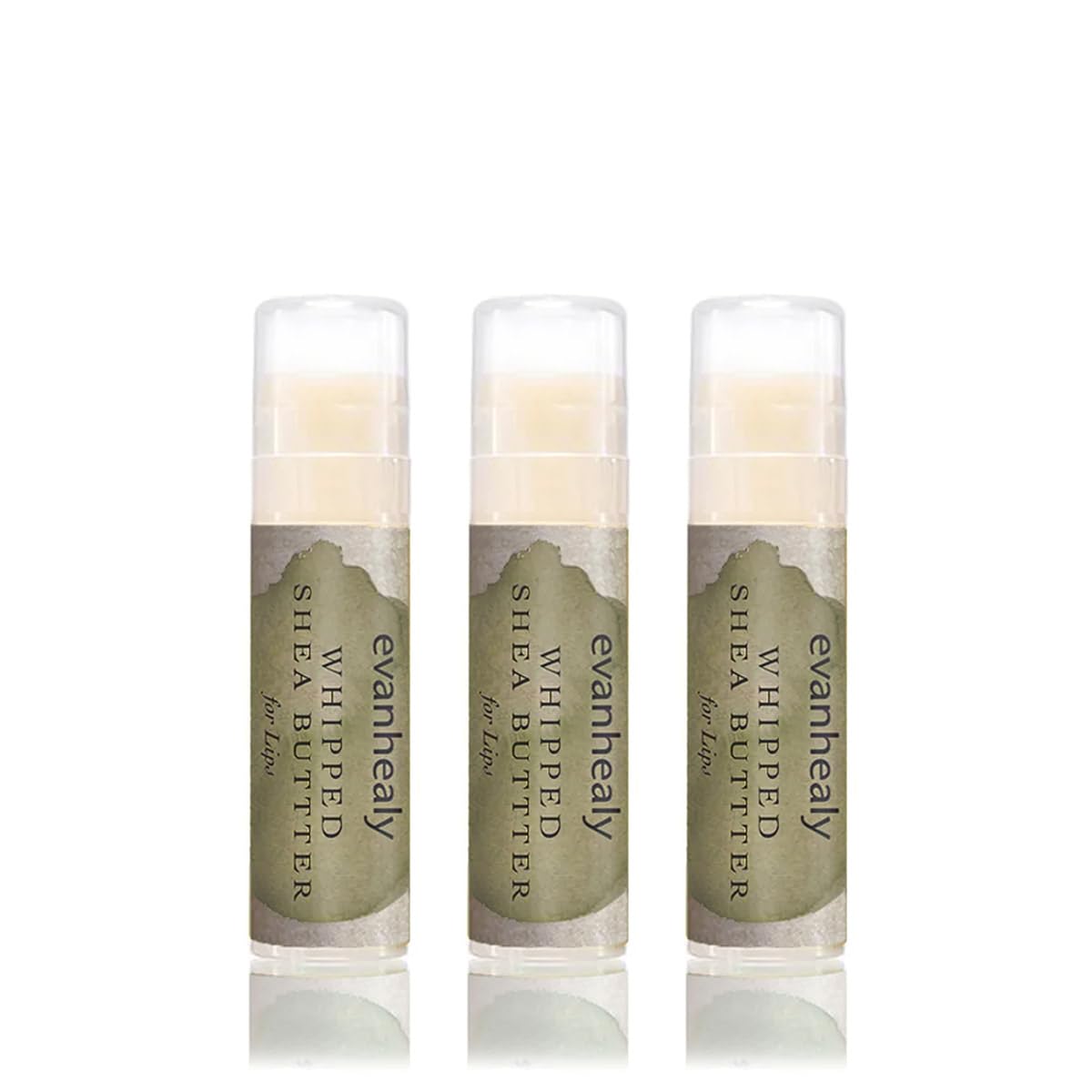 Evanhealy Baume Lèvres, beurre de karité fouetté, hydratation durable dans un tube pratique.