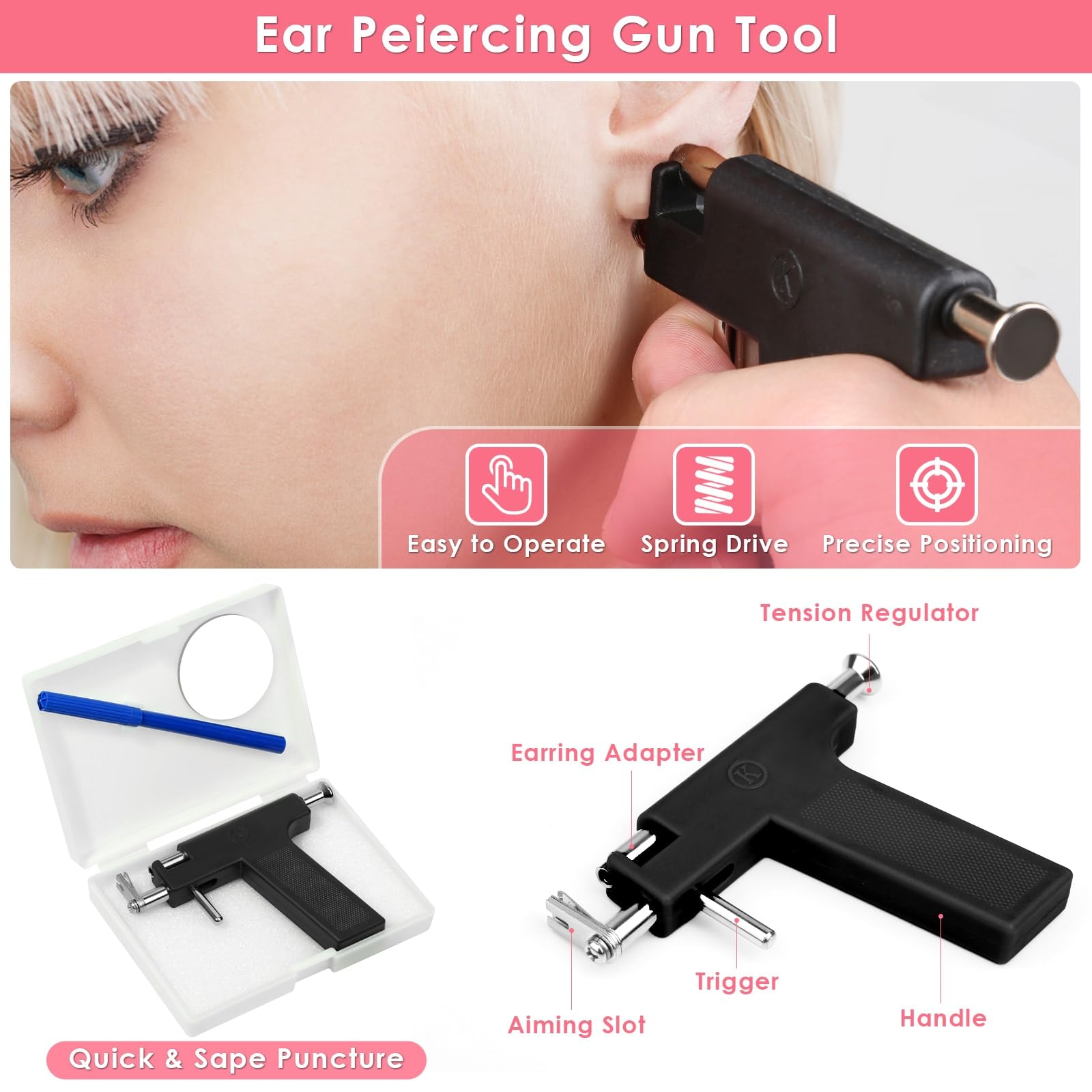 Évatage boucles d'oreilles en inox, durables et brillantes pour piercing.