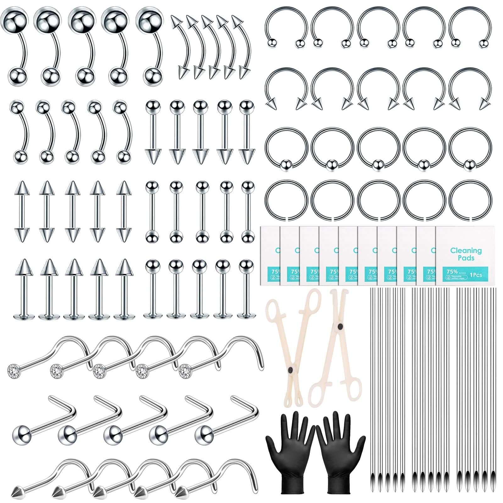 Kit Evatage complet pour tous les piercings, prêt à l’emploi.