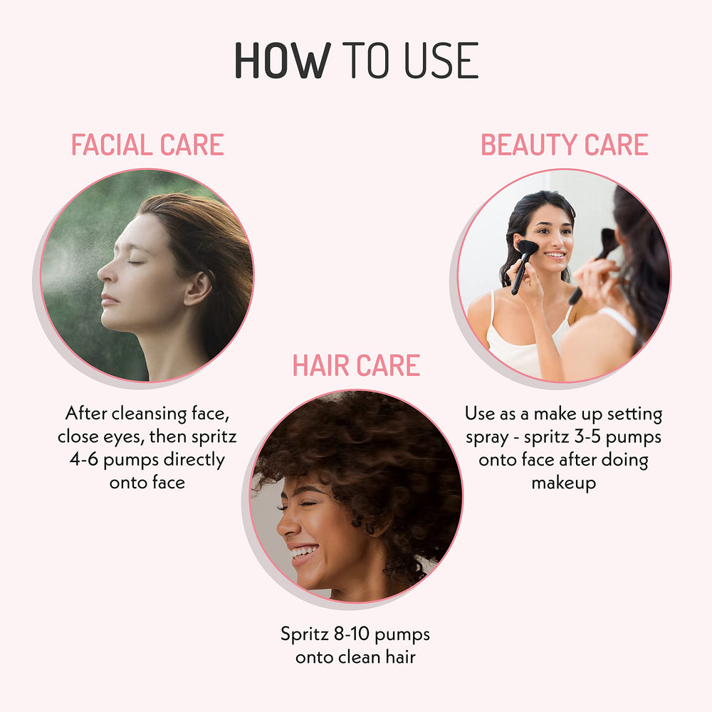 Eve Hansen Eau de Rose : formule végane sans alcool pour peau et cheveux.