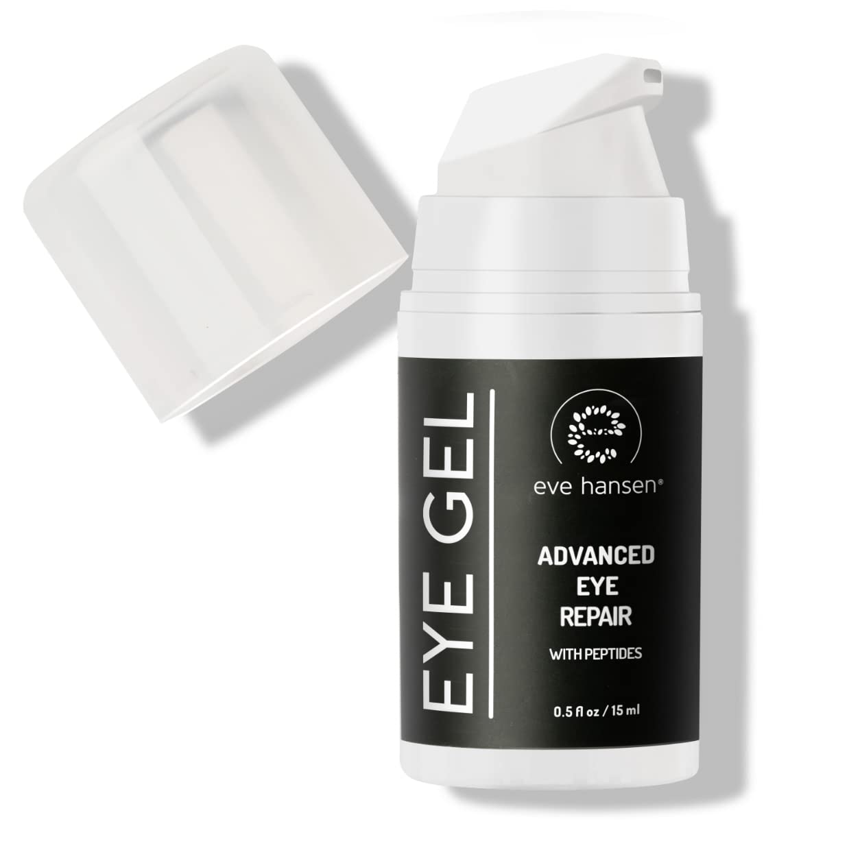 Eve Hansen Anti-Aging Eye Gel bottle ready for easy under-eye routine.