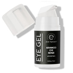 Eve Hansen Anti-Aging Eye Gel bottle ready for easy under-eye routine.