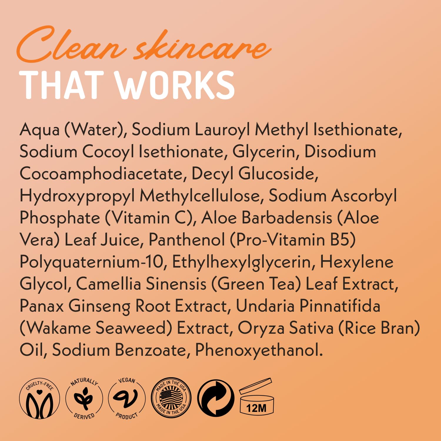 Eve Hansen Nettoyant Vitamin C – fabriqué aux États-Unis, qualité et traçabilité