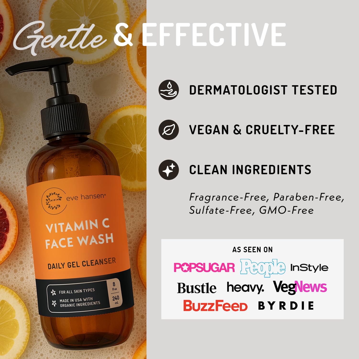 Eve Hansen Nettoyant Vitamin C – texture gel prête à l’emploi