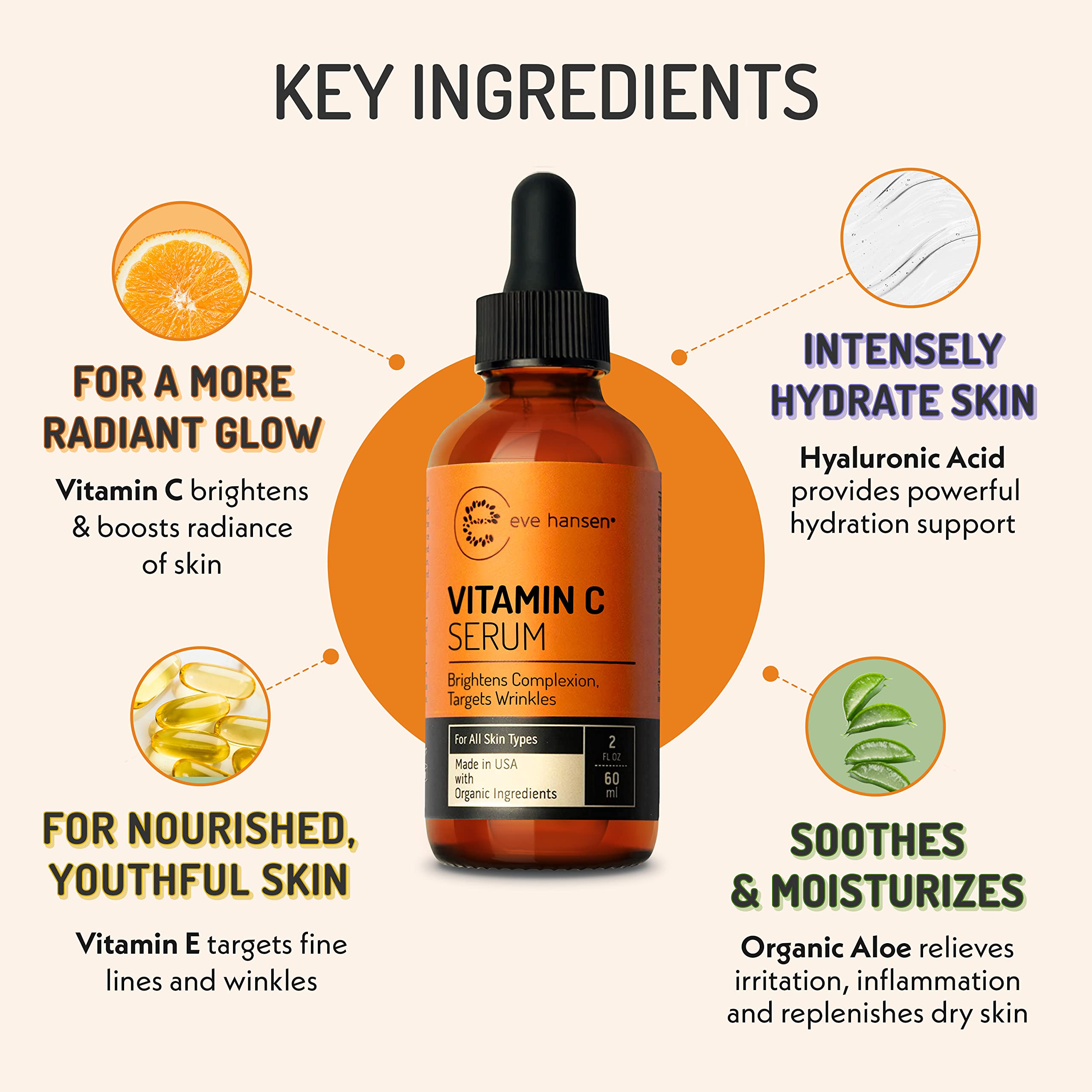 Sérum Eve Hansen Vitamine C: application quotidienne facile pour nourrir la peau