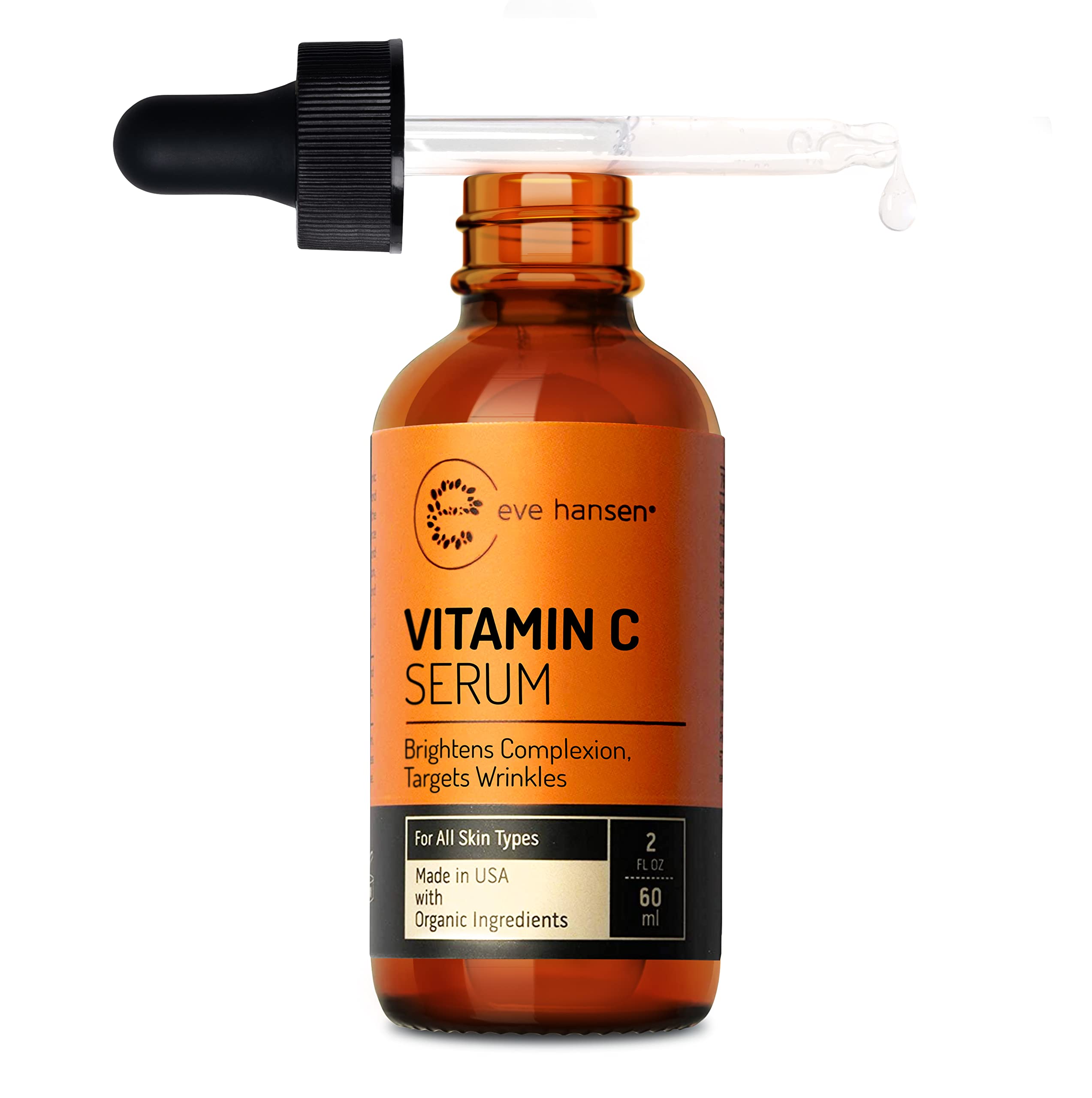 Sérum Eve Hansen Vitamine C: bouteille – hydratation durable pour teint lumineux