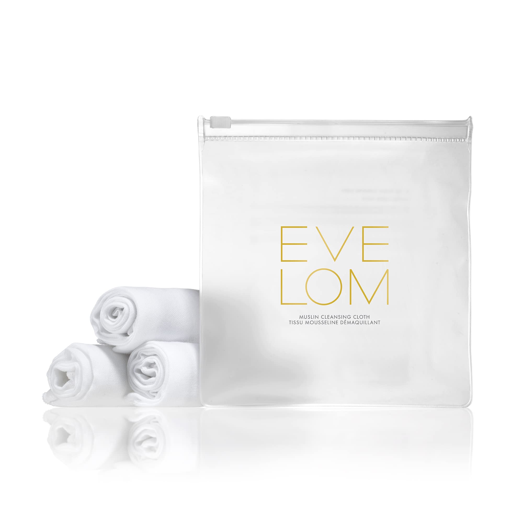 EVE LOM lingette muslin prépare la peau pour sérums et crèmes.
