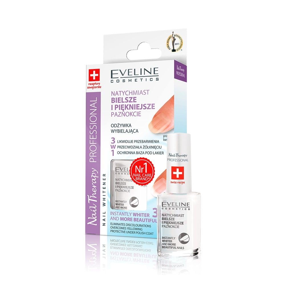 Eveline Cosmetics 3 en 1 éclaircissant: flacon prêt à éclaircir les ongles