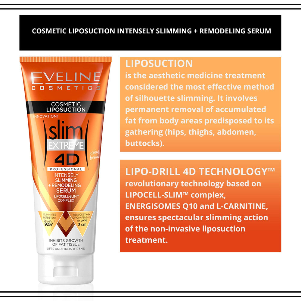 Eveline Slim Extreme 4D Serum: texture-serum légère pour pénétration rapide