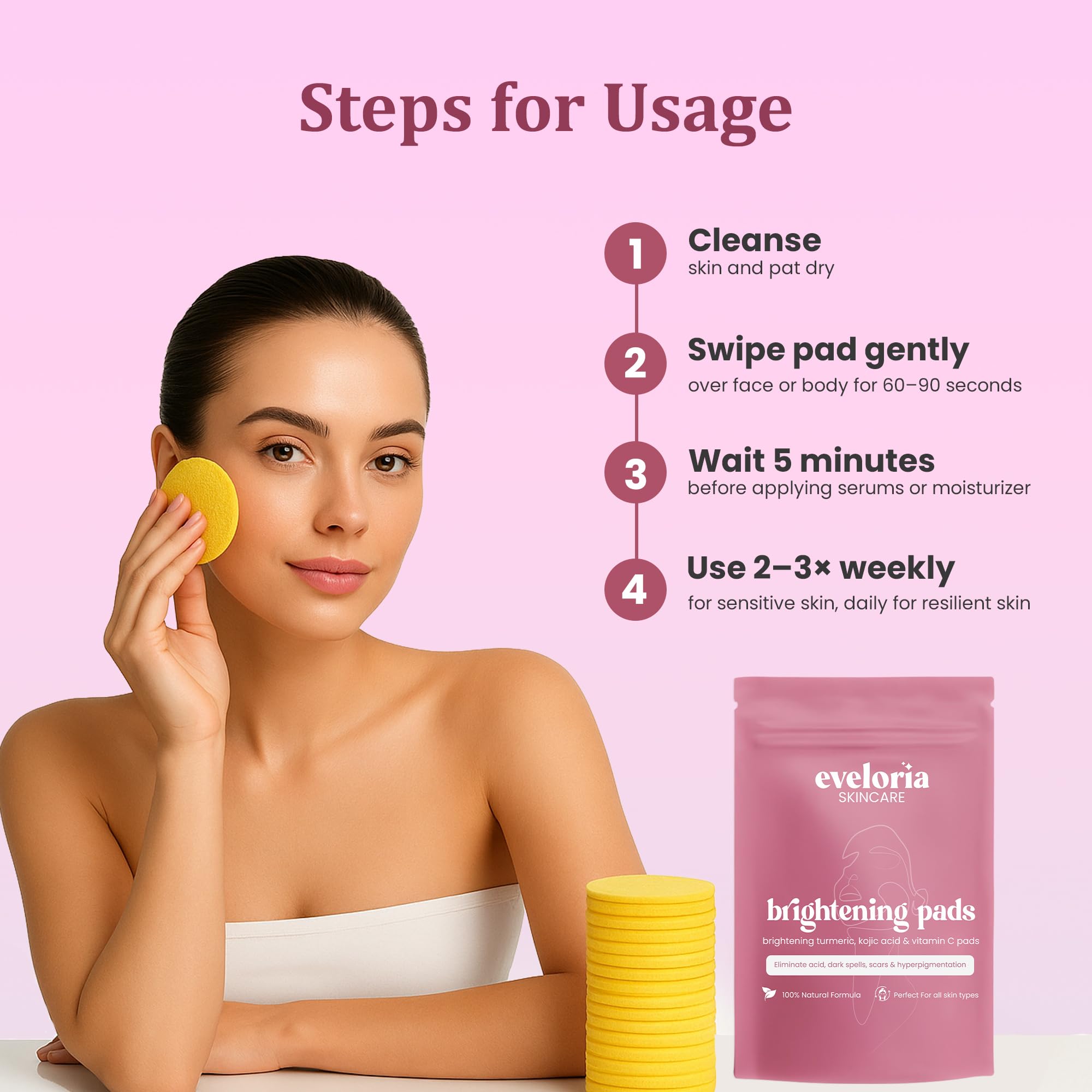 Usage quotidien visage et cou avec Eveloria pour un éclat naturel