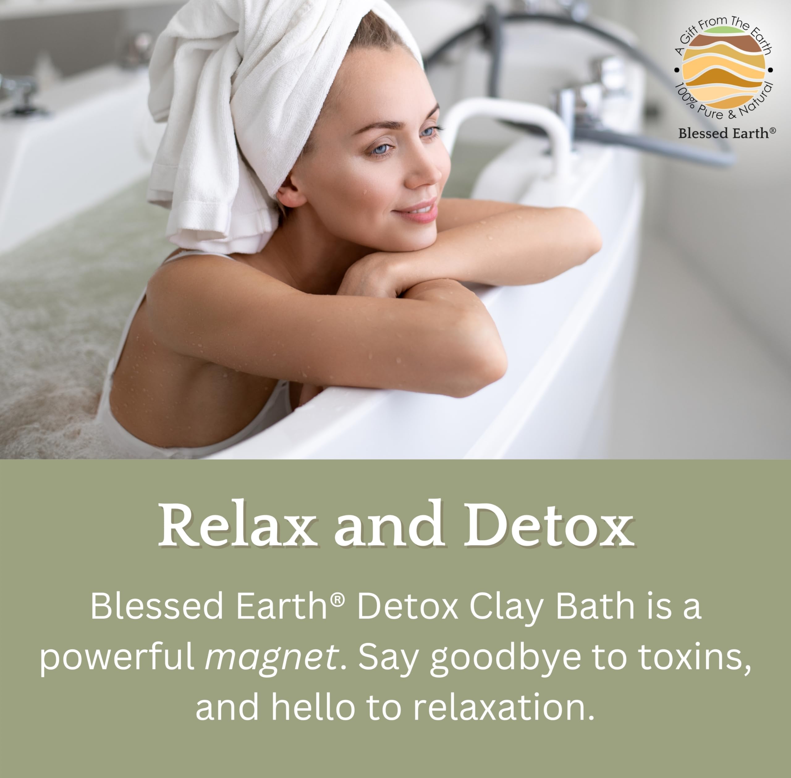 Evenbetternow Blessed Earth argile detox bain – bain lisse sans grumeaux, texture agréable et fluide