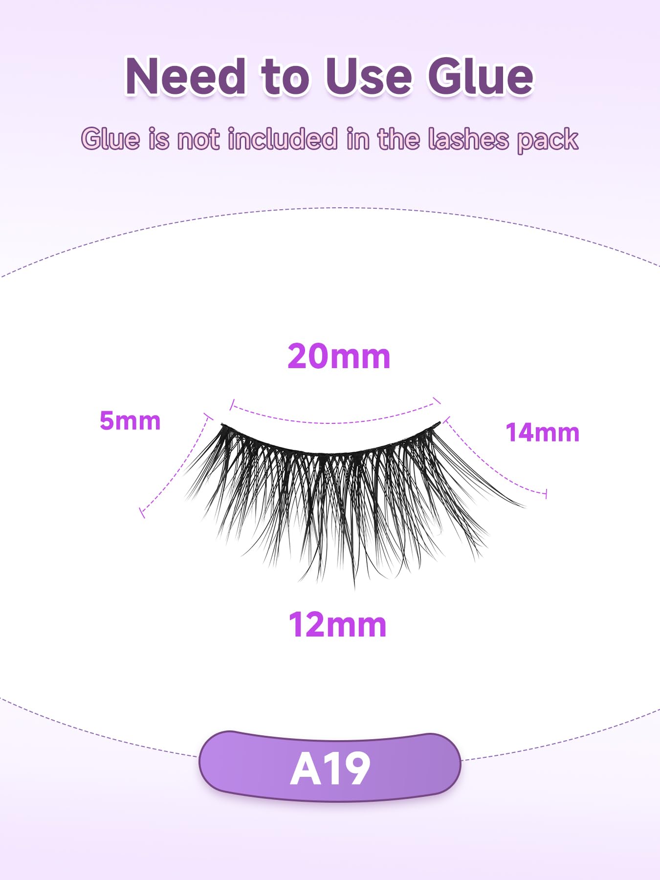 EVENTILL fibres synthétiques douces imitant des cils naturels