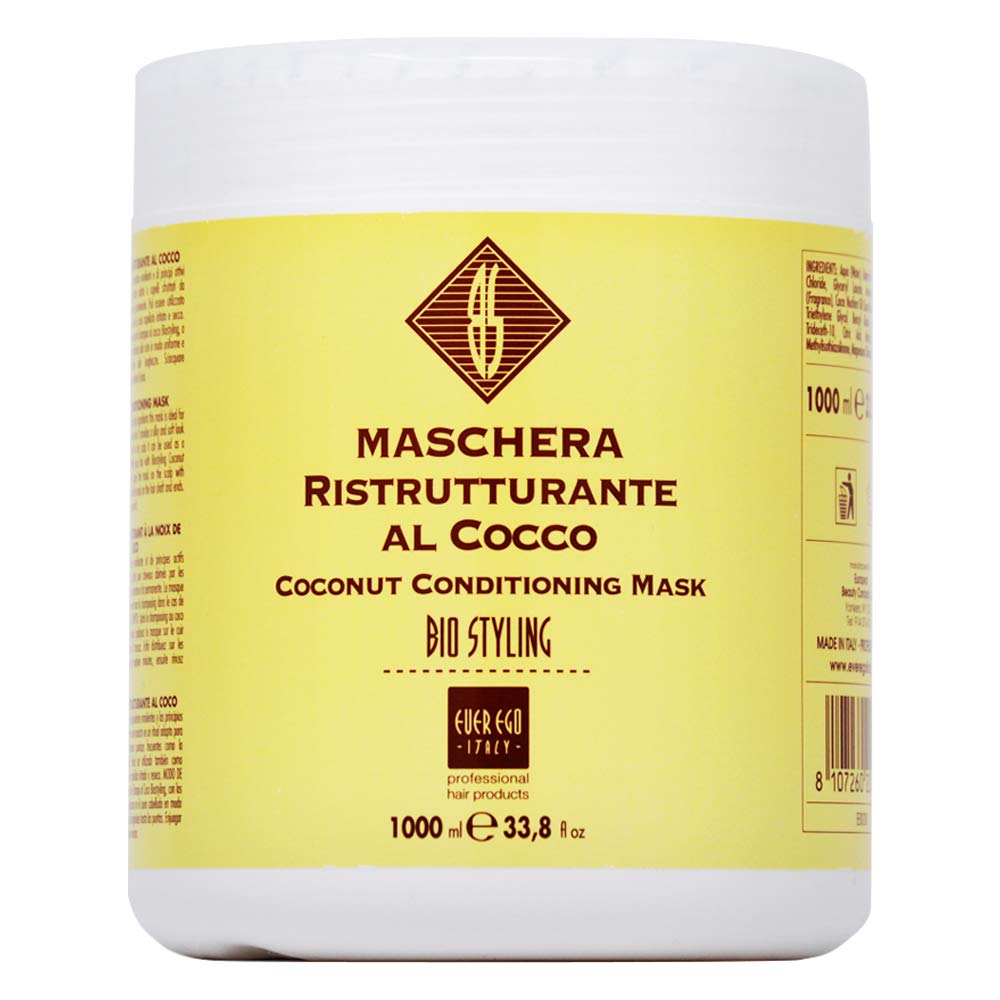 Ever Ego Masque restructurant à la noix de coco pour cheveux secs et abîmés.