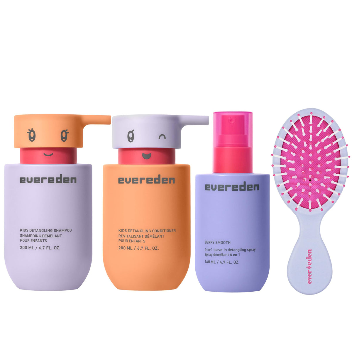 Evereden shampoo démêlant pour enfants facilite le démêlage et donne des cheveux doux