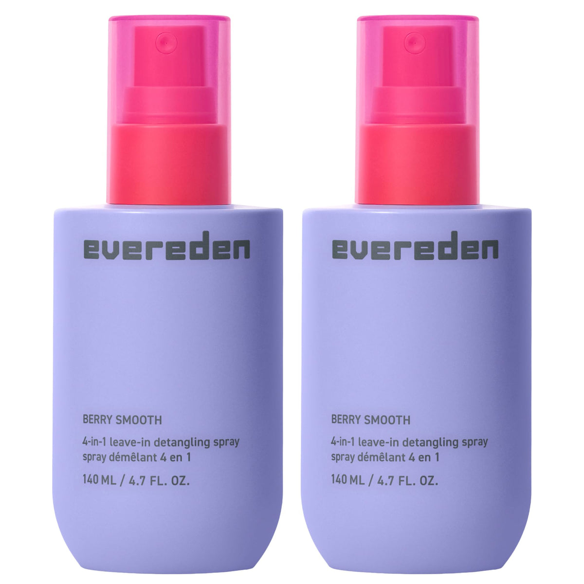 Evereden Detangler Spray: etiquette de la bouteille pour démêler tous types de cheveux en douceur