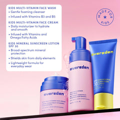 Evereden lotion hydratante enfant: peau nourrie et souple après le nettoyage.