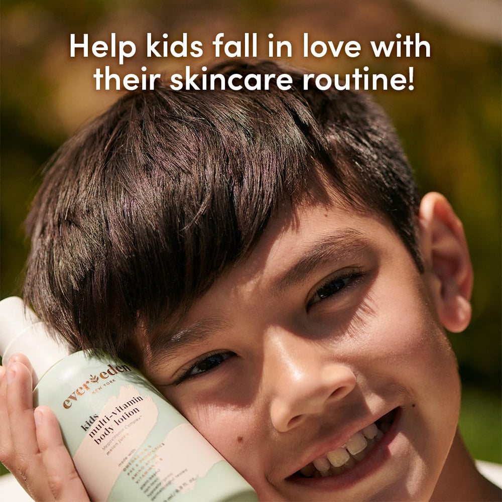 Creamy texture on skin demonstrates easy spread of Evereden lotion