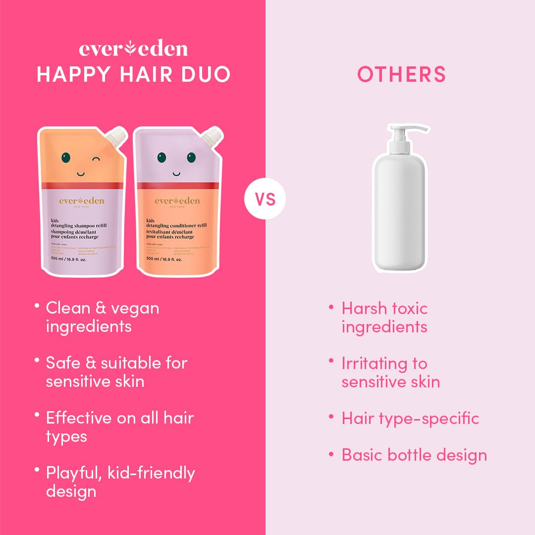 Evereden Shampoing Kids huile d’argan nourrissante pour cheveux.
