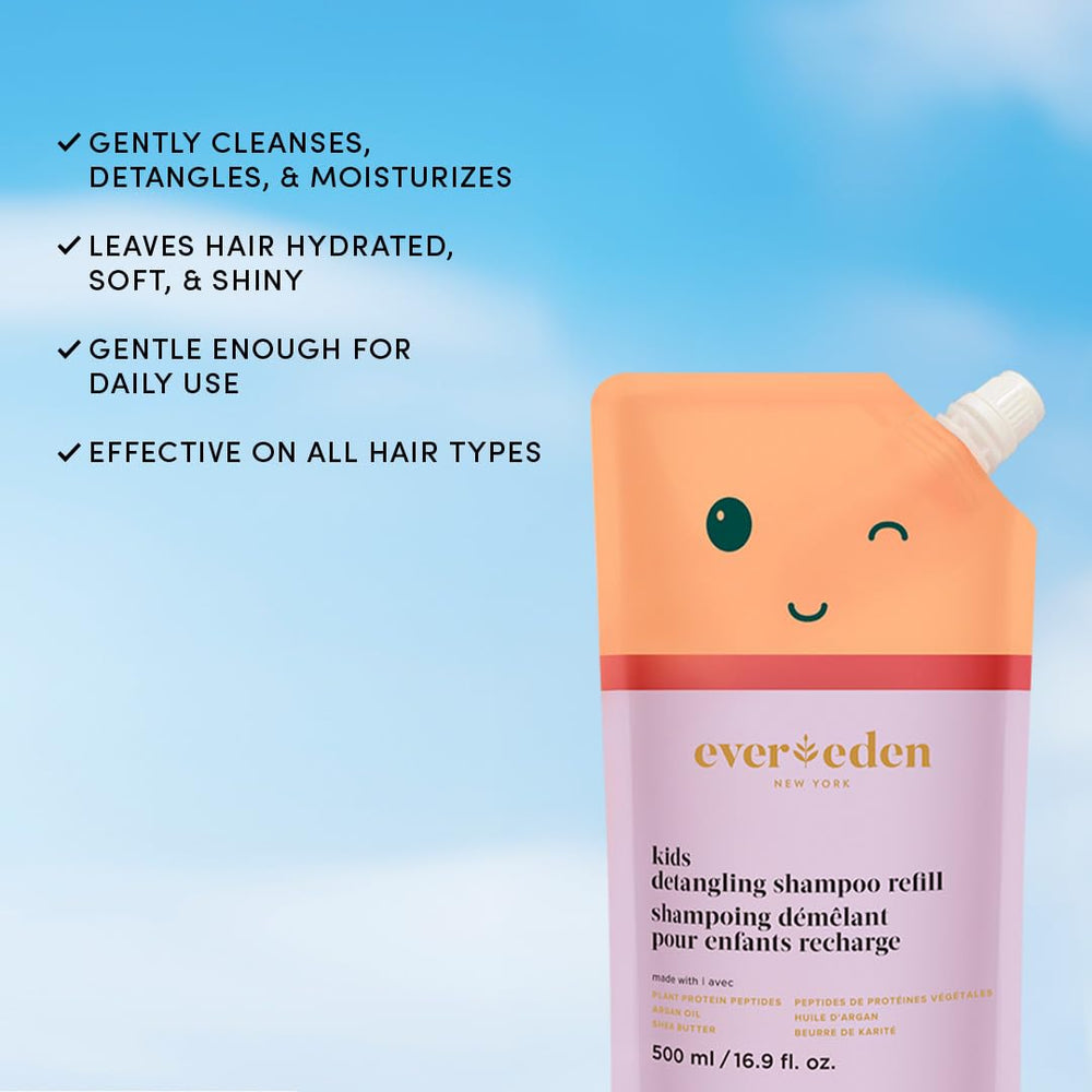 Evereden Shampoing Kids démêlage facilité et brillance naturelle.