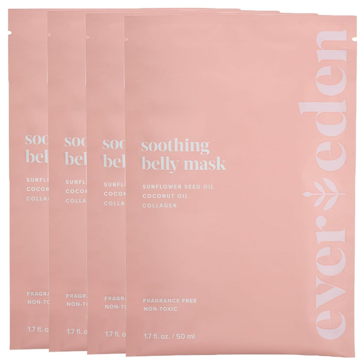 Evereden Masque Ventre apaisant, texture creme hydratante pour peau sensible.