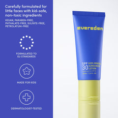Evereden protection solaire minéral SPF30 melon: protection quotidienne pour les jeunes peaux.
