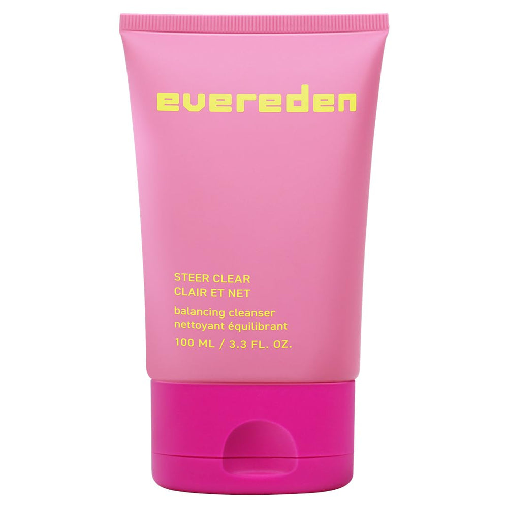 Evereden Steer Clear Jelly Cleanser bottle showing a gentle, balancing formula.