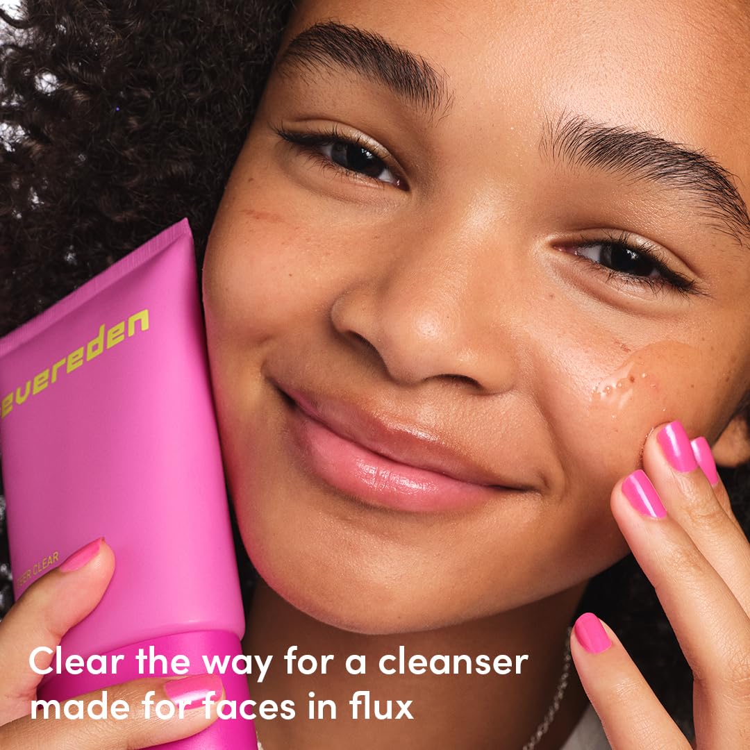 Evereden Steer Clear Jelly Cleanser ingredients list highlights vegan formula.