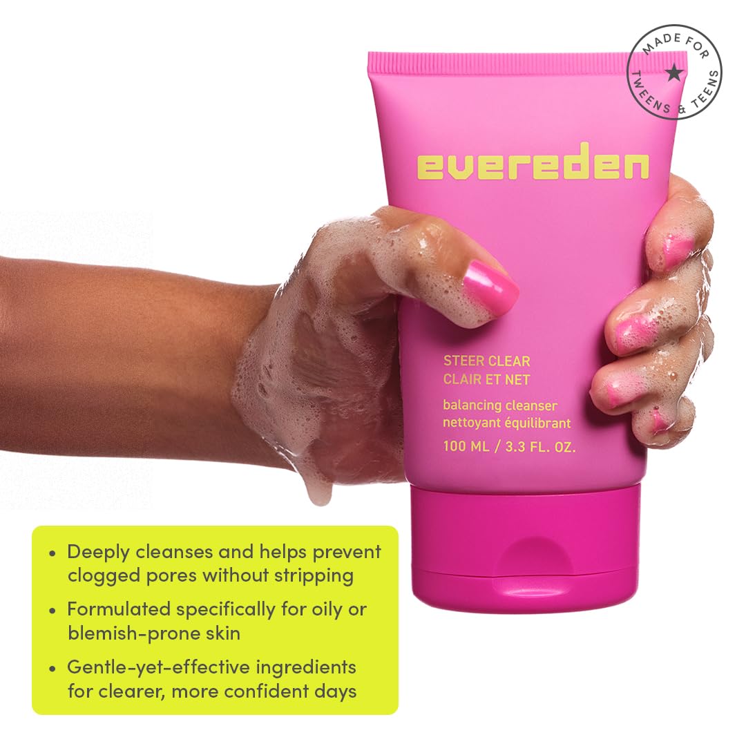 Evereden Steer Clear Jelly Cleanser texture closeup reveals a light gel.