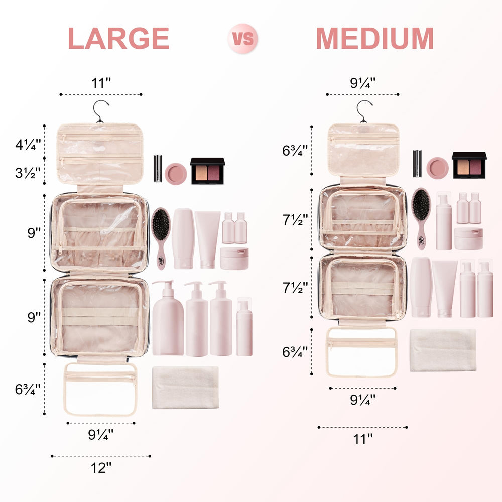 Everfun kit toilette maquillage compact, organisation soignée pour le sac à main.