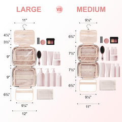 Everfun kit toilette maquillage compact, organisation soignée pour le sac à main.