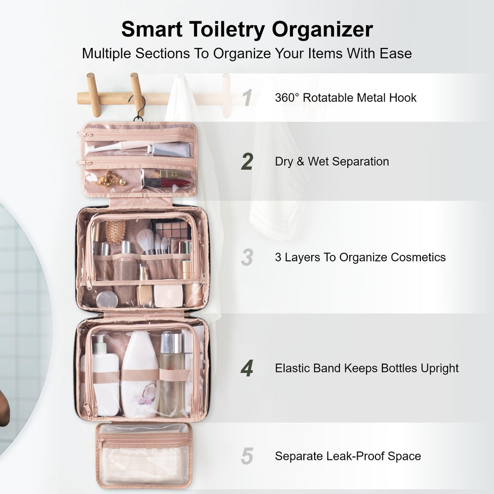Everfun trousse-beaute compacte: quatre compartiments pour tout organiser efficacement