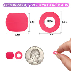 Everfunny perles silicone cheveux multicolores, embellissent les coiffures tout en restant souples.