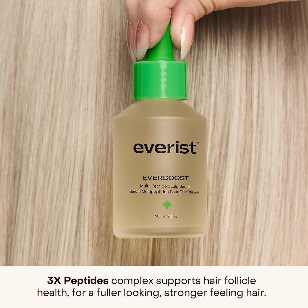 Everist EverBoost Serum Application Cuir Chevelu: encourager une meilleure circulation et confort.
