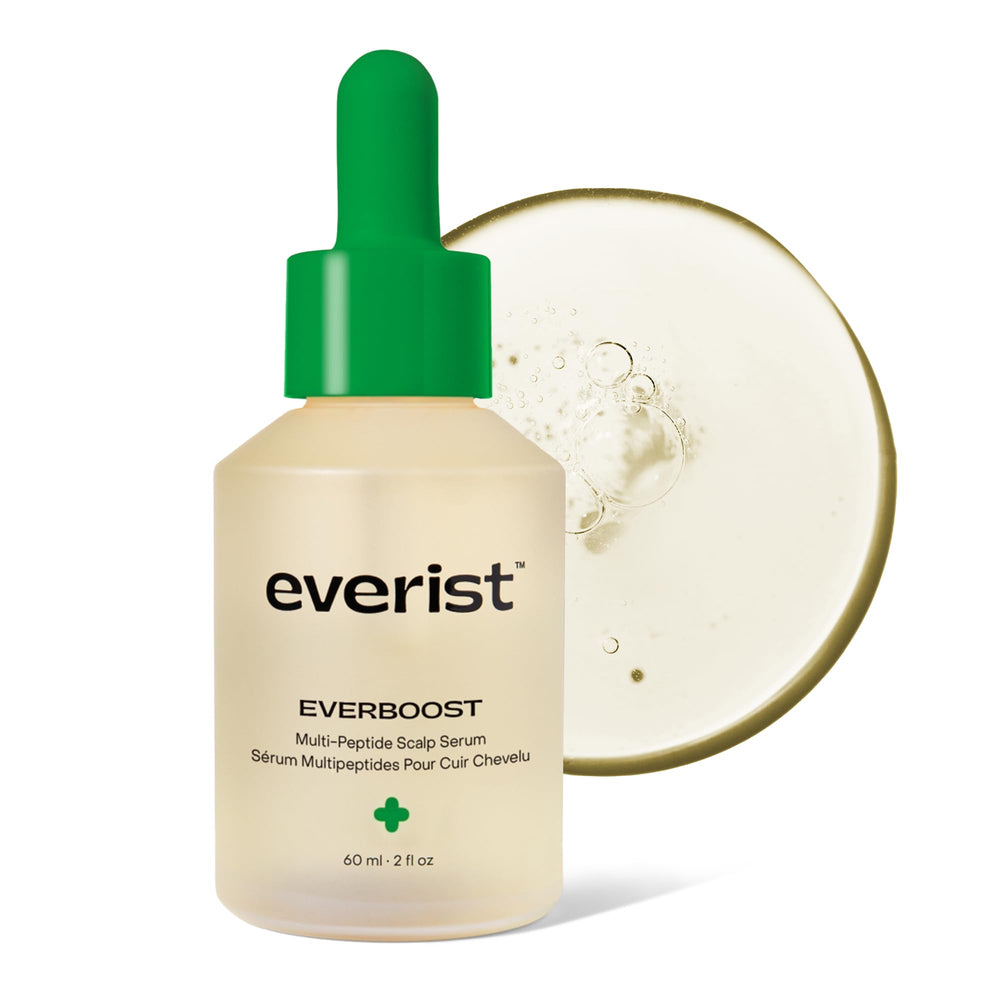 Everist EverBoost Serum Bouteille: revitalise le cuir chevelu pour une hydratation ciblée.