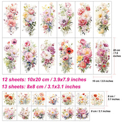 Everjoy tatouage fleurs aquarelle petites, détails délicats et retrait facile.