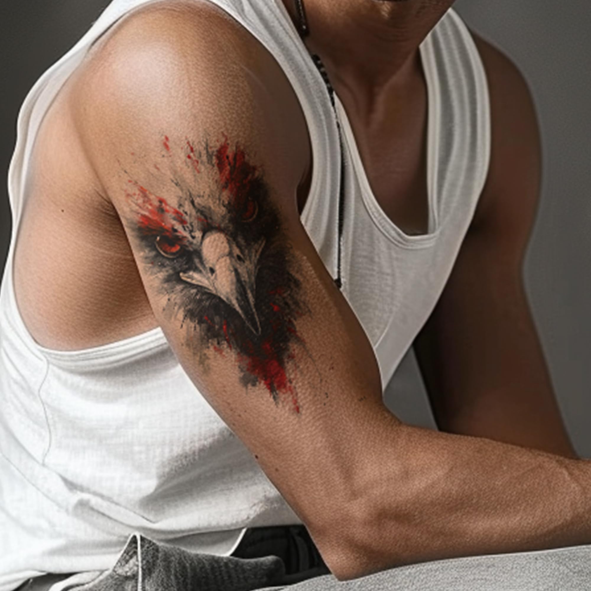 Everjoy tatouage temporaire loup – look sauvage et rapide à appliquer.