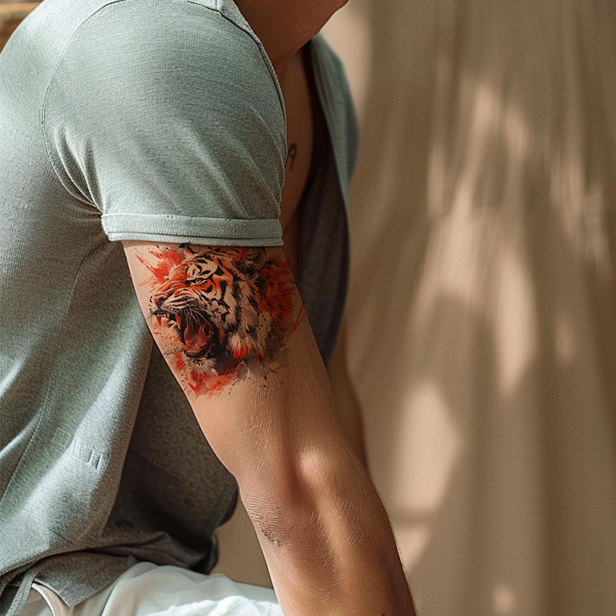 Everjoy tatouage temporaire mise-en-scène – motifs variés pour personnalisation estivale.