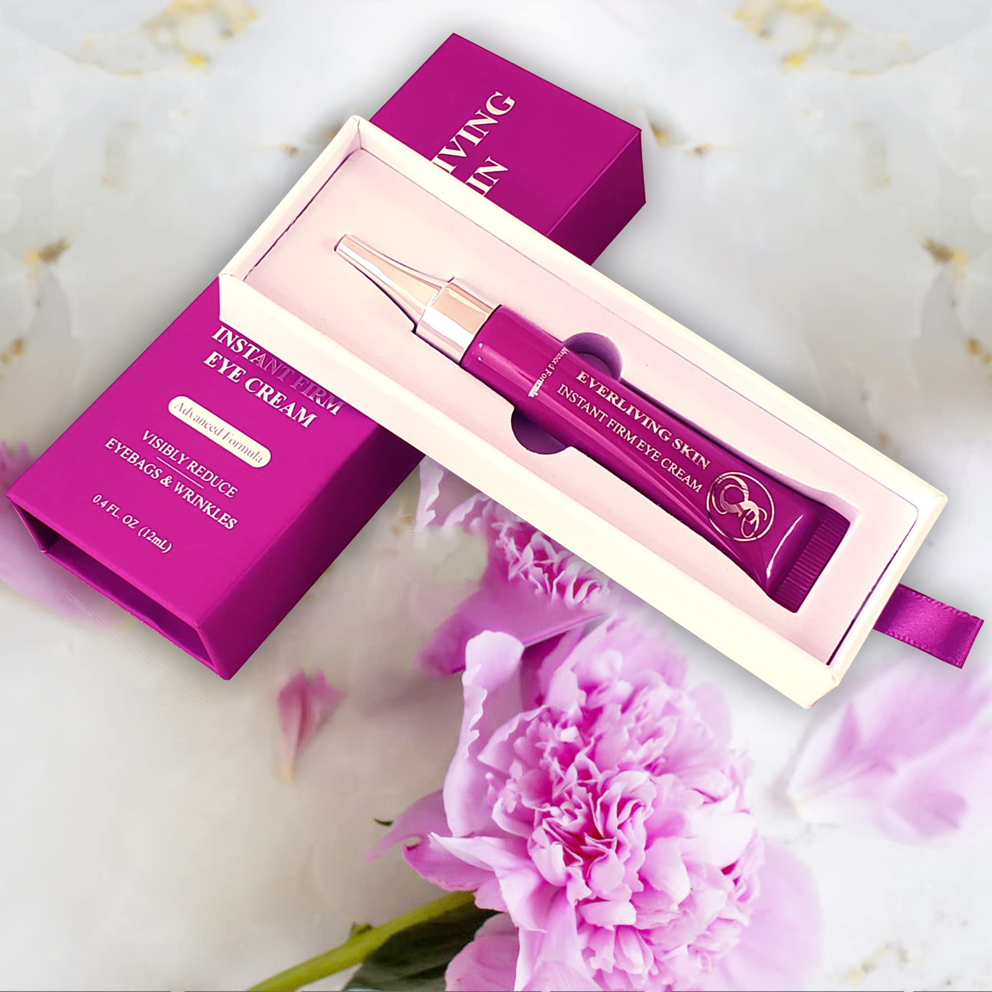 Everliving Skin Crème Yeux application sous maquillage sec pour fini fluide.