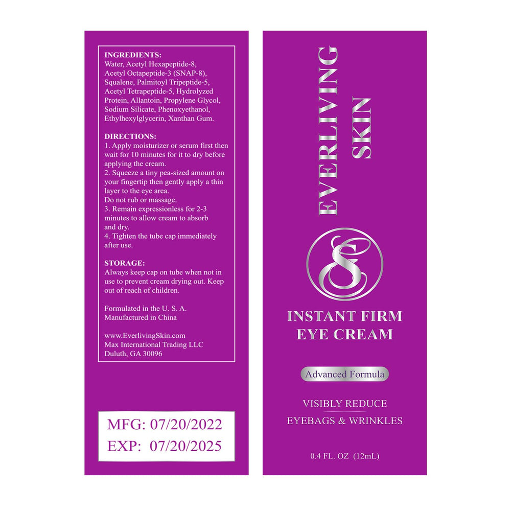 Everliving Skin Crème Yeux formulé sans parfum pour peaux sensibles.
